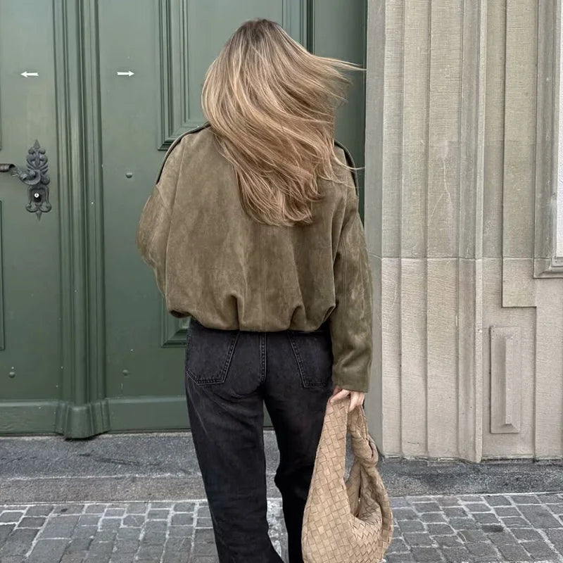 Vintage Luxe Bomber Jacket