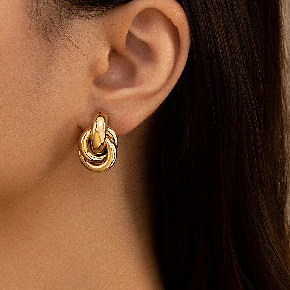 Knot Hoop Earrings